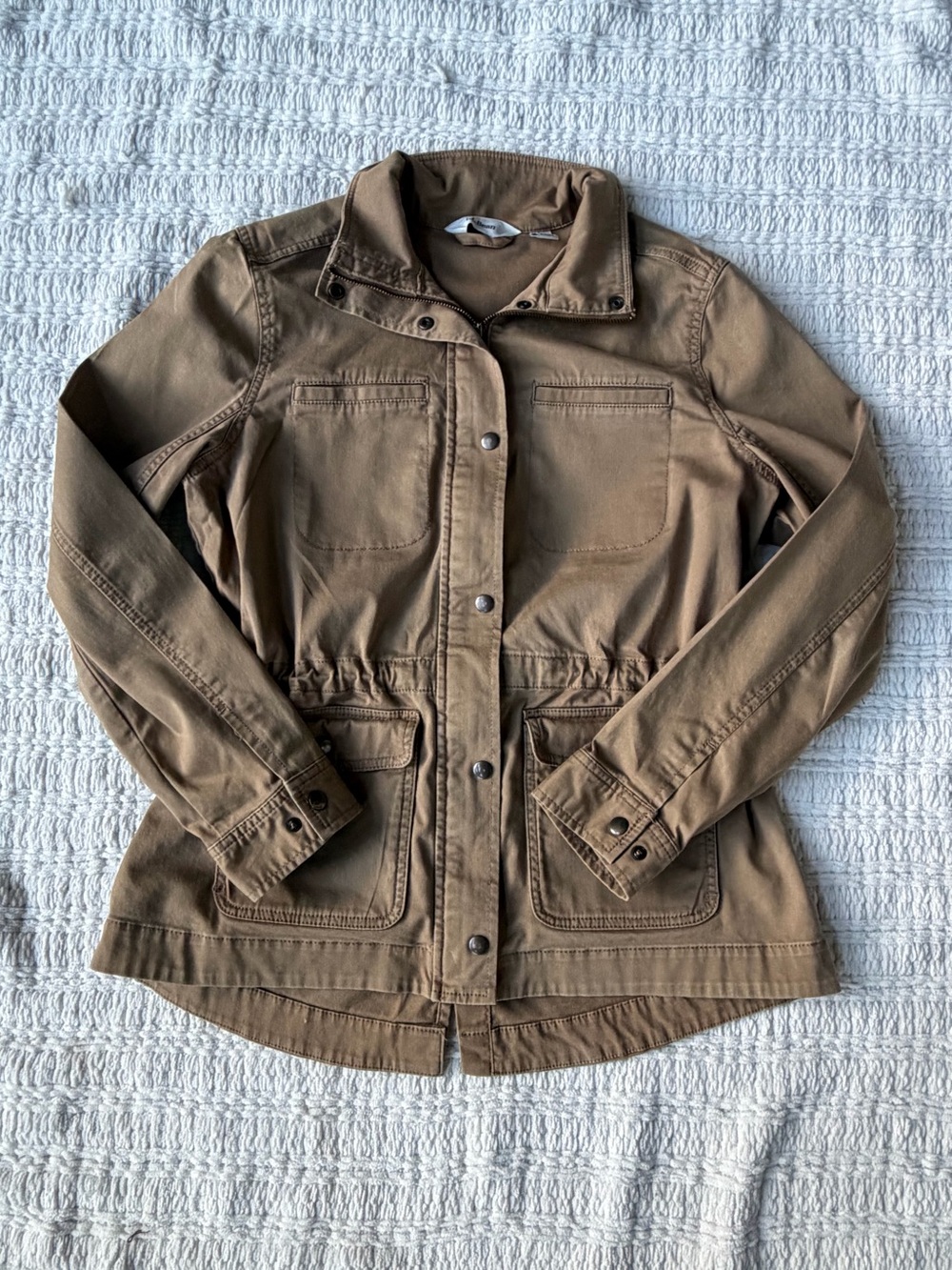 L.L.Bean Tan Utility Field Jacket Drawstring Waist